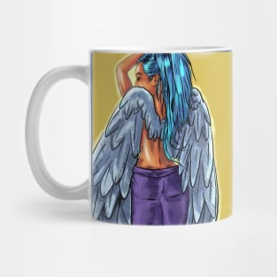 blue angel, with a inked tattoo design Mug